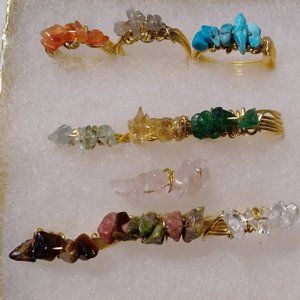 rings gemstone pack of 12